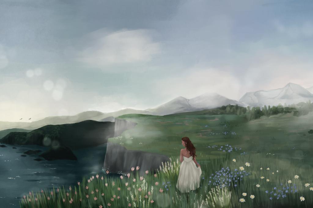 dreamy landscape illustration