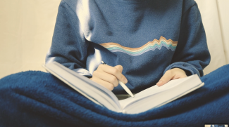 someone reading the bible