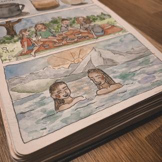 a sketchbook page