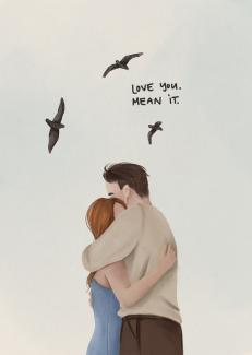 A hugging couple
