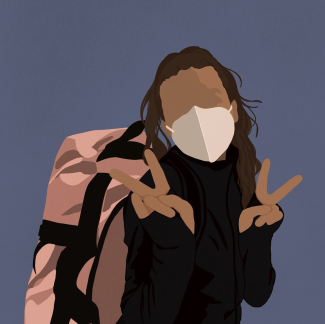 My first Instagram Post, a flat illustration of myself