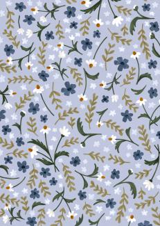 blueish floral pattern