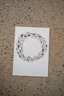 a handmade christmas card
