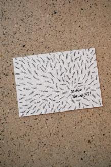 a handmade Christmas Card with fineliner