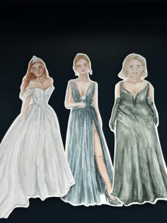 fashion illustration with watercolour