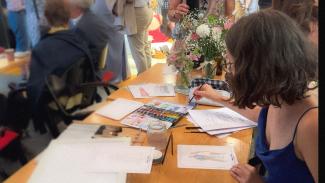 me while illustrating wedding guests