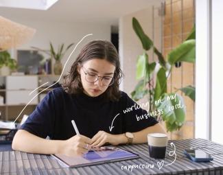 me while illustrating