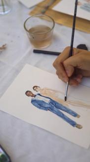 me while live illustrating