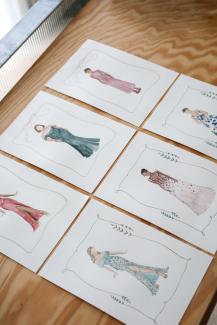 the finished bridesmaid proposal cards