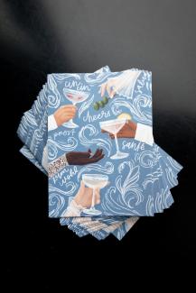 The wedding congratulations postcard by vivisvorld. Elegant postcard, hands, blue, wine, aperitiv, champagne, tendrils, 