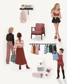 illustrations for an informative brochure about the work of blossom thurgau