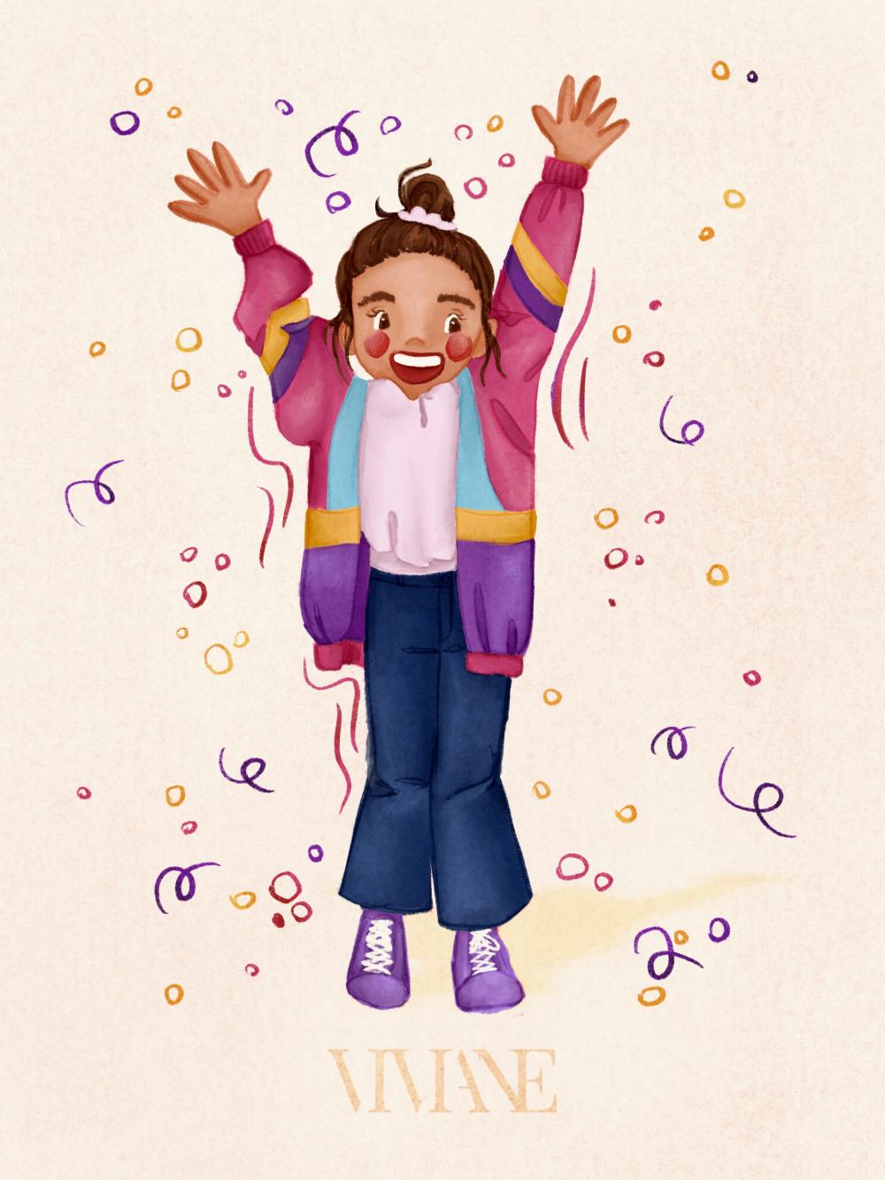 A cute girl illustration