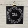 Christmas card in black and white