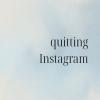 title image; quitting instagram