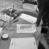 me while illustrating at the wedding